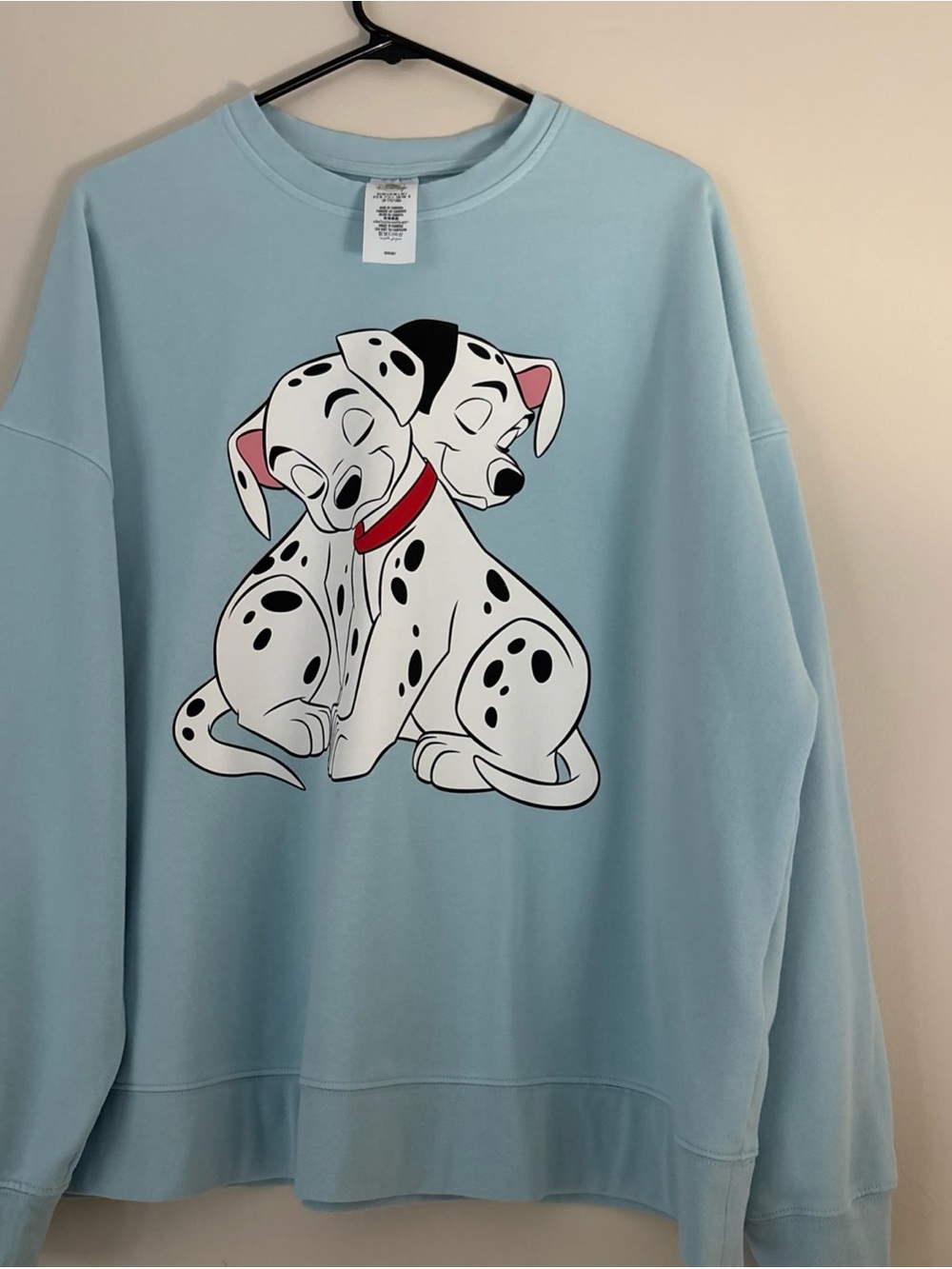 Disney Light Blue Dalmatian Crewneck Sweatshirt